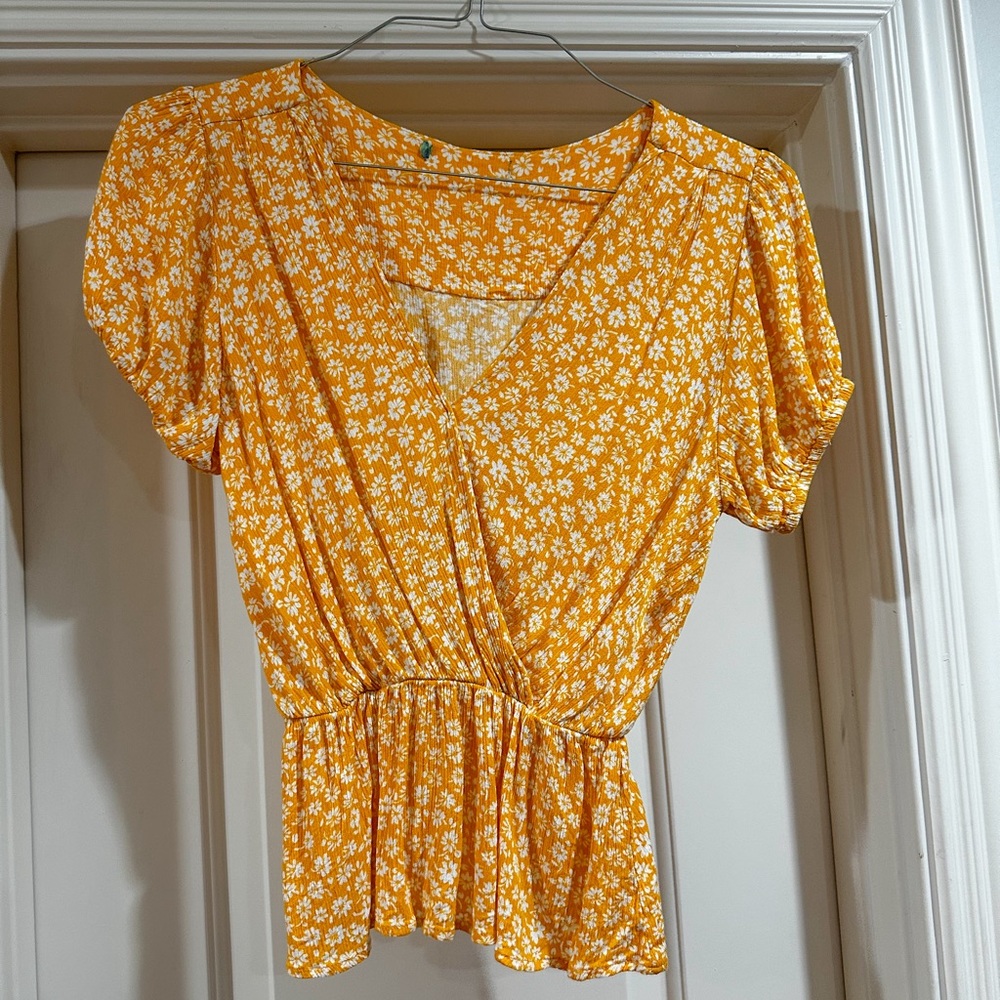Yellow Floral Top